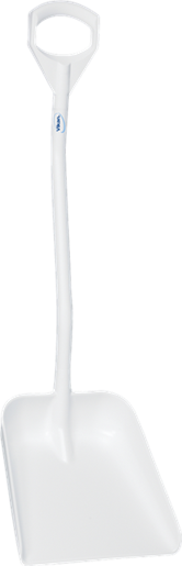 Эргономичная большая лопата с короткой ручкой, 380 x 340 x 90 мм., 1140 мм, белый цвет, фото 1