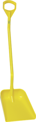 Эргономичная большая лопата с длинной ручкой, 380 x 340 x 90 мм., 1310 мм, желтый цвет, фото 2