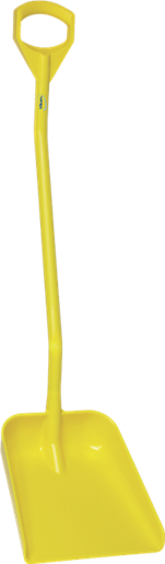 Эргономичная большая лопата с длинной ручкой, 380 x 340 x 90 мм., 1310 мм, желтый цвет - фото 1 - id-p85516607
