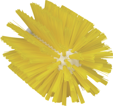 Щетка-ерш для очистки труб, гибкая ручка, диаметр 103 мм, средний ворс, желтый цвет, фото 2