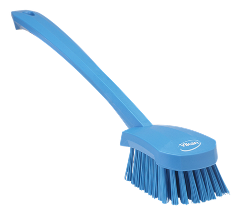 Щетка для мытья с длинной ручкой, 415 мм, Жесткий ворс, синий цвет, фото 2