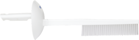 Щетка для чистки ножей с защитой для рук, 500 мм, средний ворс, белый цвет, фото 2