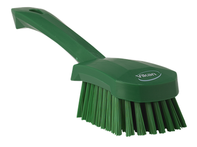Щетка для мытья с короткой ручкой, 270 мм, средний ворс, зеленый цвет