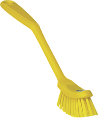 Щетка для мытья посуды малая, 290 мм, средний ворс, желтый цвет