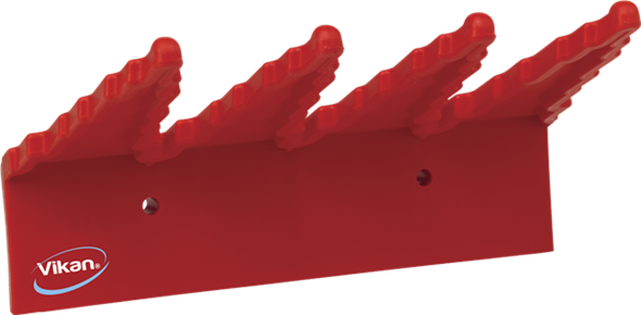 Настенный держатель для инвентаря, 240 мм, красный цвет