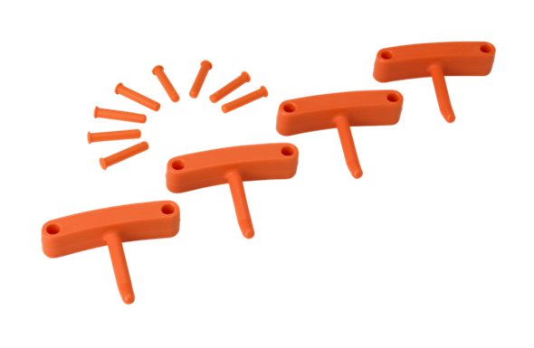 Крючок 4 шт. к настенным креплениям арт. 1017 и 1018, 140 мм, оранжевый цвет
