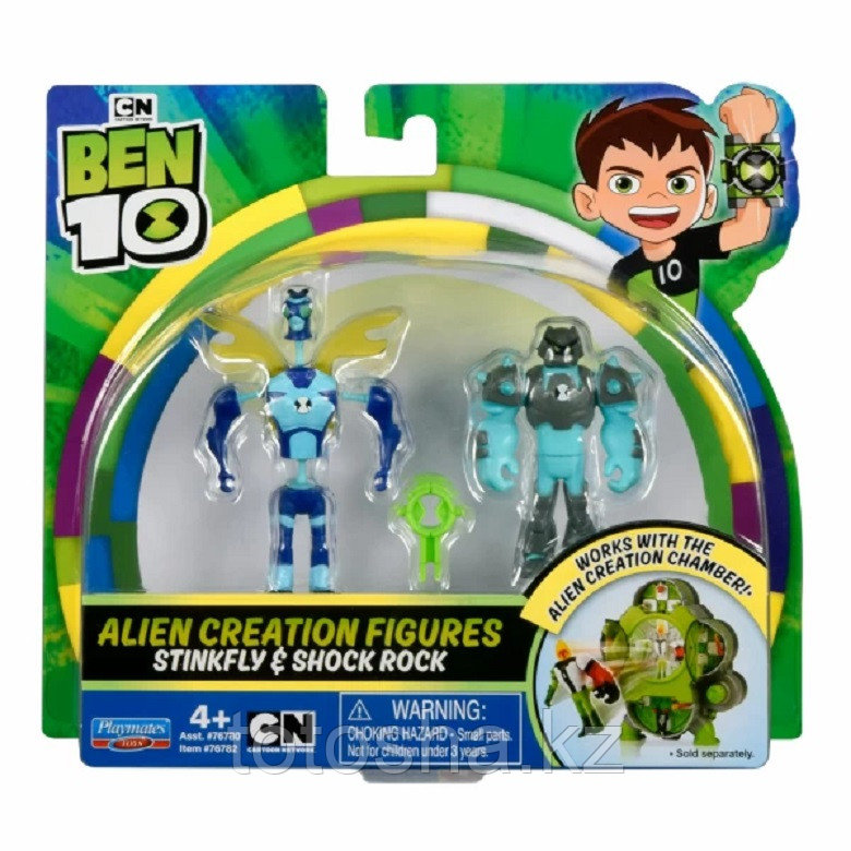 Ben 10 Набор из 2 разборных фигурок и ключа: Жук и Шок Рок , 76782