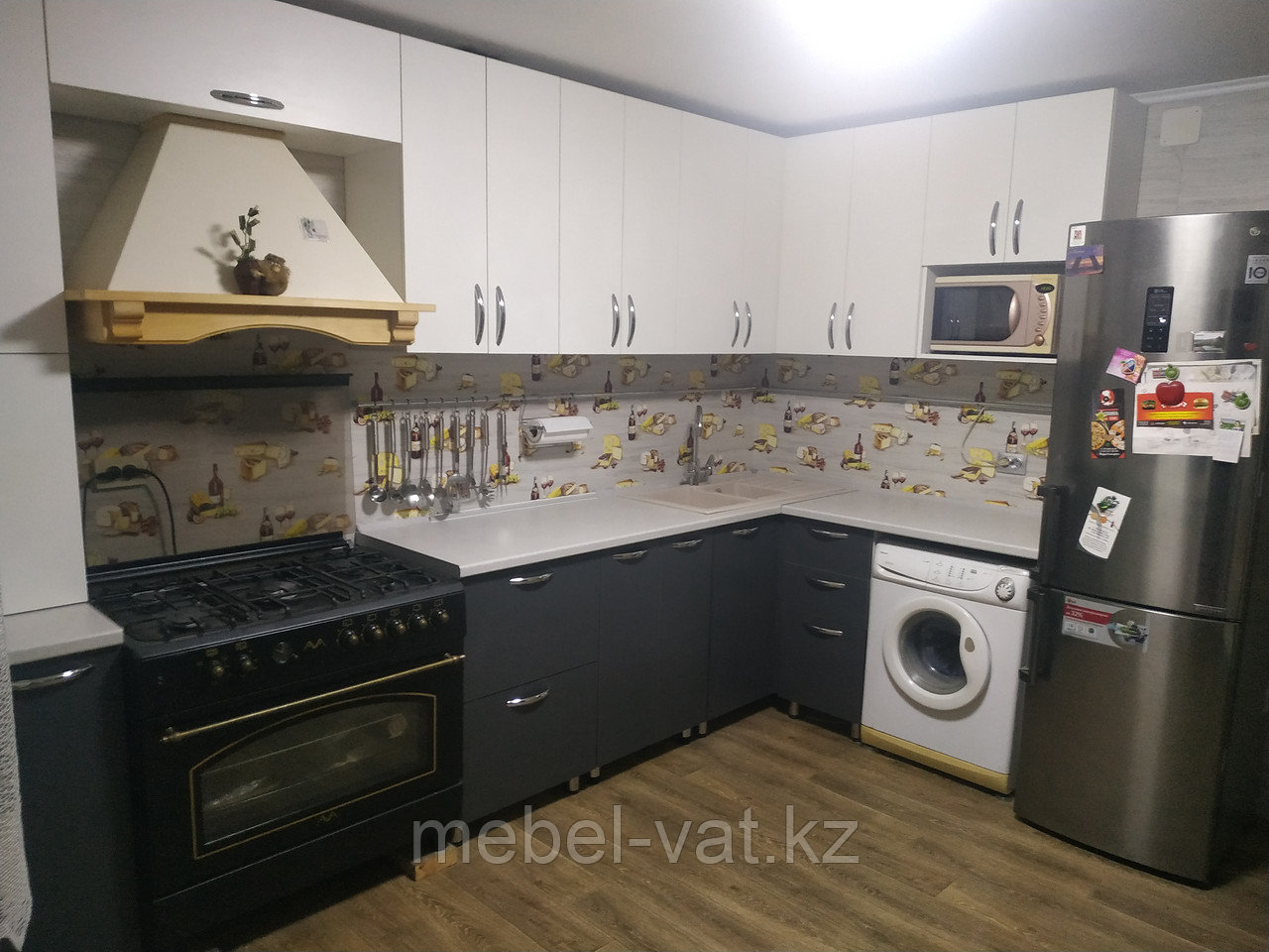 Стенка в кухню угловая - 85 фото