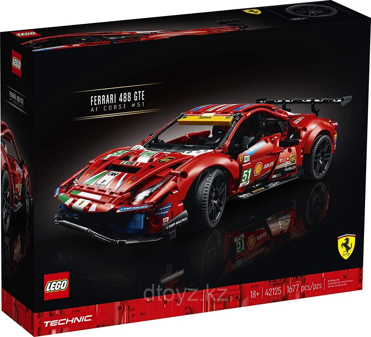 Lego Technic 42125 Ferrari 488 GTE «AF Corse #51» - фото 1 - id-p85520906