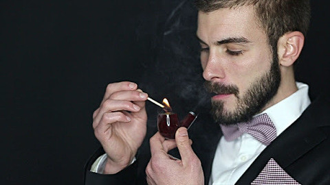 Трубка для курения табака и сигарет ZHAOFA (Bent Billard) - фото 7 - id-p85524790
