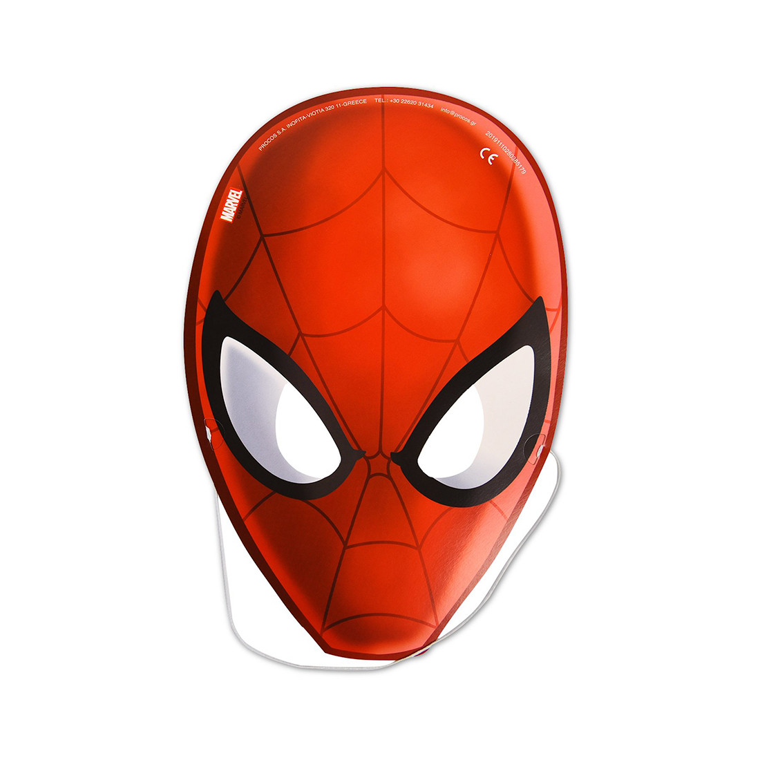 Карнавальная маска ВЕСЁЛАЯ ЗАТЕЯ 1501-4294 Spider-Man (6шт. в пакете) Бумажный Многоцветный Пакет
