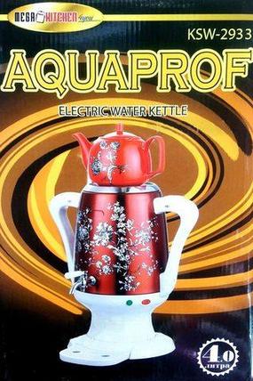 Cамовар-термопот электрический с керамическим чайником «Гжель» AQUAPROF KSW-2934 (Красный), фото 2