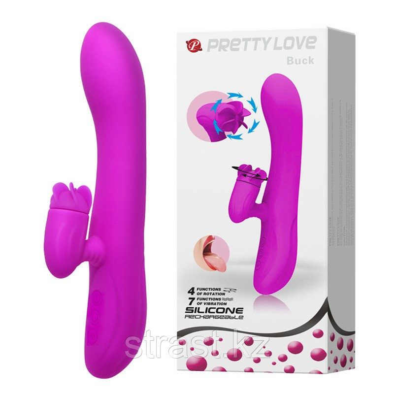Вибратор с клиторальной стимуляцией Pretty Love Buck