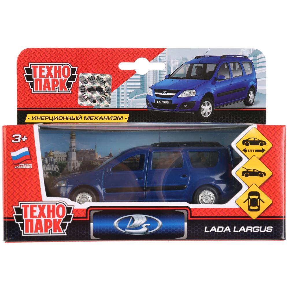 ТехноПарк Металлическая инерционная модель Lada Largus, синий, 12 см.