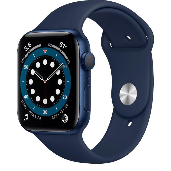 Смарт-часы Apple Watch Series 6 GPS, 44mm Blue Aluminium Case with Deep Navy Sport Band - Regular, фото 1