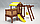Детская площадка Савушка BABY-2 (play), с рукоходом, скалодромом, биноклем, рулём, турником, горкой, фото 5