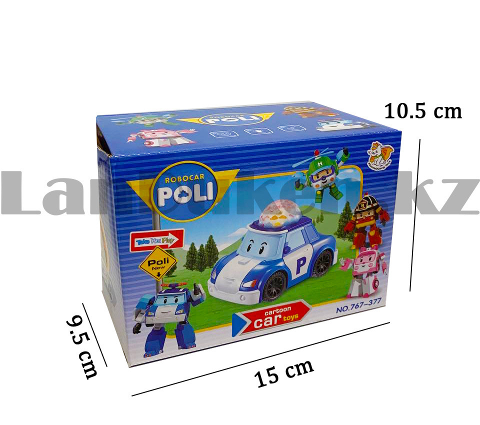 Игрушка детская машинка Робокар Поли Poli Robocar на батарейках со световым и звуковым сопровождением No.767-3 - фото 2 - id-p85595126