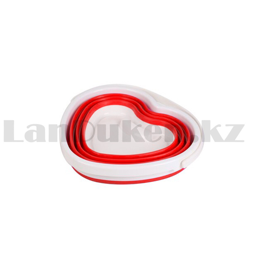Ведро складное в форме сердца Jumpo красно-белое 5 л в ассортименте - фото 5 - id-p85600529