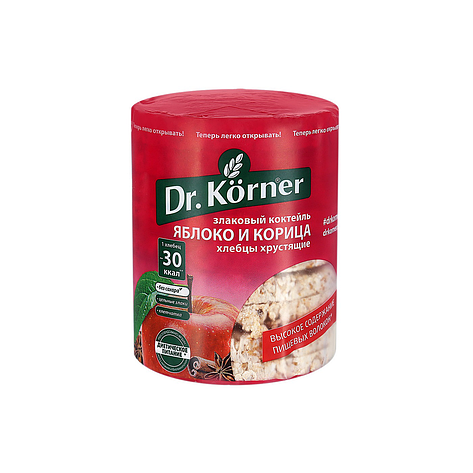 Хлебцы Dr. Korner яблоко и корица 90г, фото 2