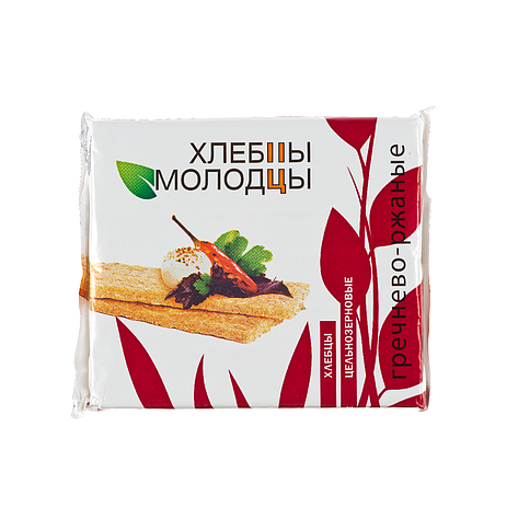 Хлебцы Молодцы гречнево-ржаные 110г, фото 2