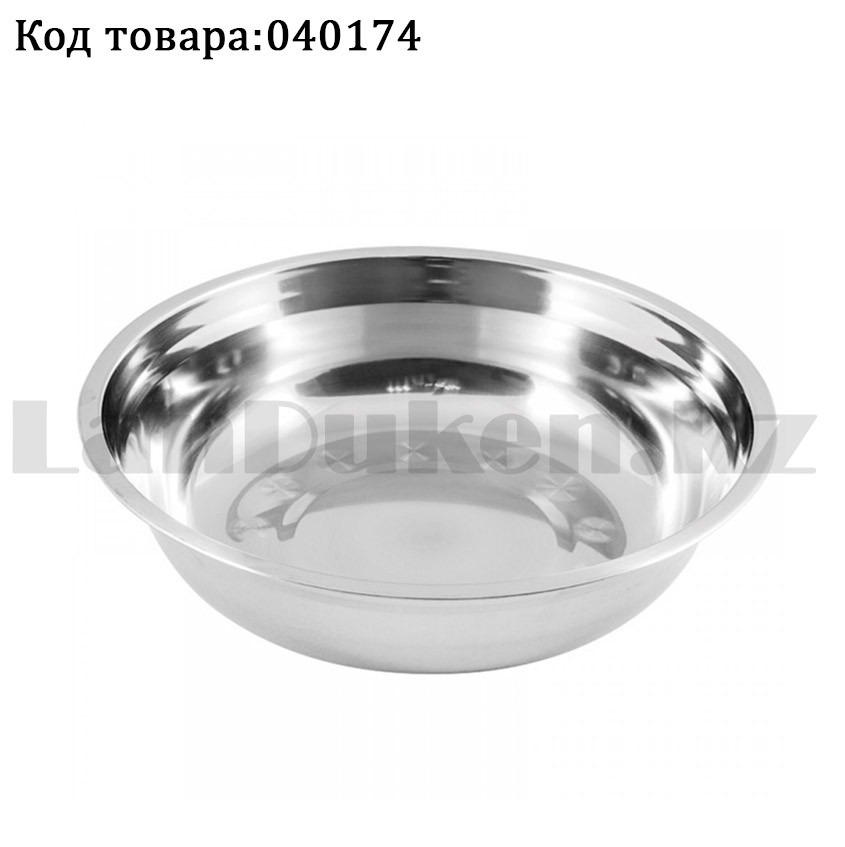 Миска кухонная из нержавеющей стали без крышки круглая средняя диаметр 16,5 см, фото 1