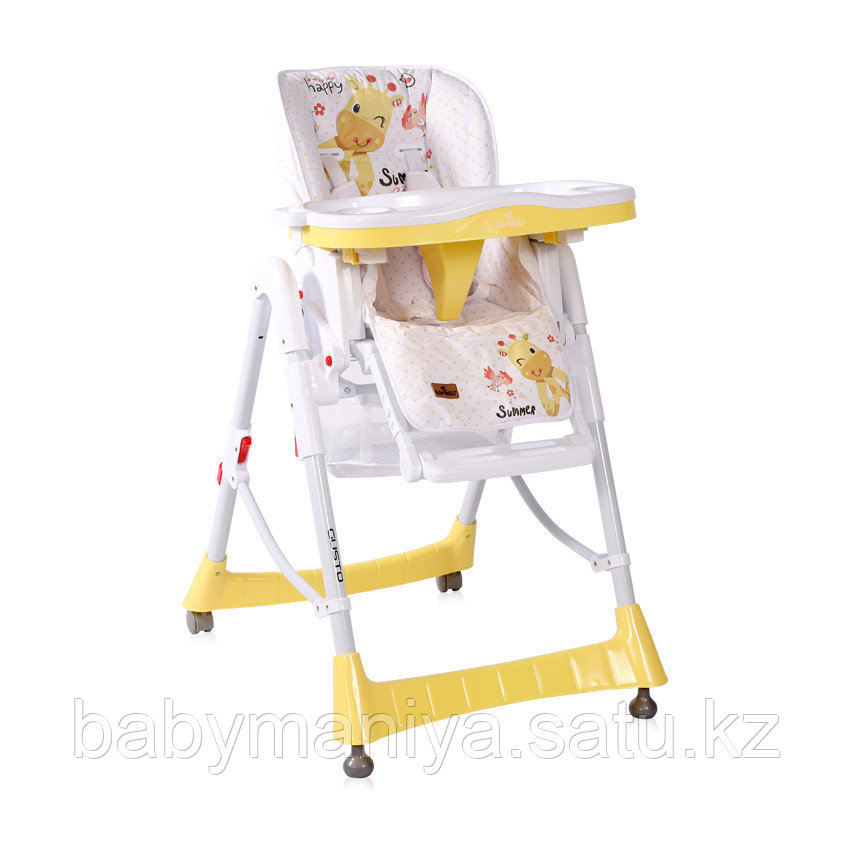 Стульчик для кормления Lorelli GUSTO Желтый / Yellow GIRAFFE 2035