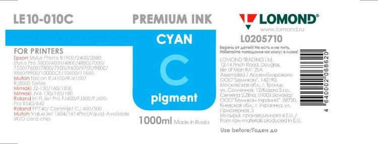 Чернила Stylus PRO 4880/7880/9880 LOMOND LE10-010C (Cyan)