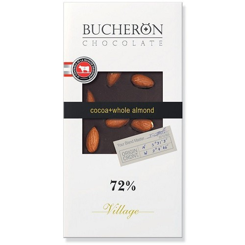 Bucheron горький шоколад с цельным миндалём в картоне  100гр (10шт - упак)