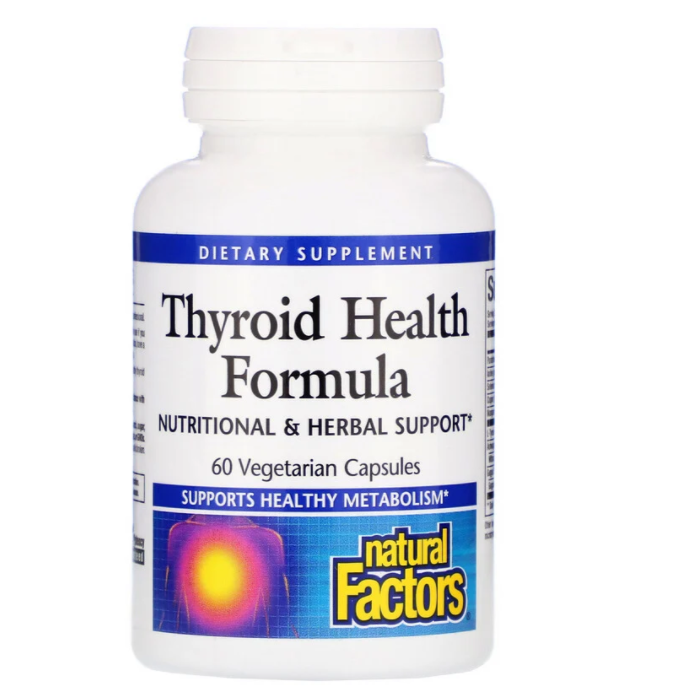 Natural Factors, Thyroid Health Formula, 60 Vegetarian Capsules - фото 1 - id-p83172254