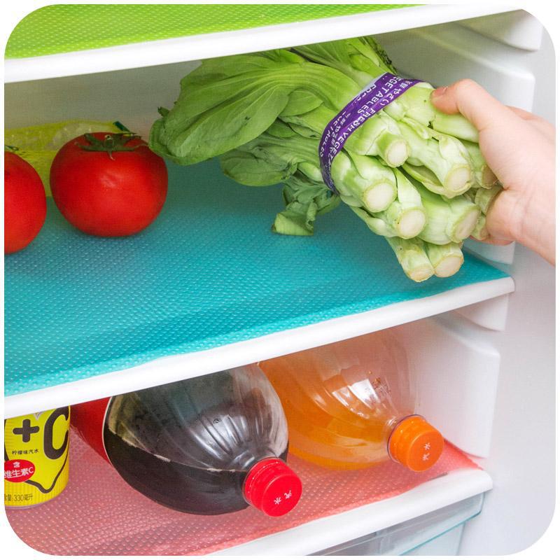 Антибактериальные коврики для холодильника 4 шт. цвет зеленый - фото 8 - id-p85641627