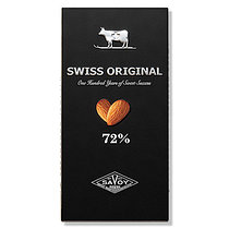 SWISS ORIGINAL горький шоколад с миндалём в картоне 100гр (10шт - упак)