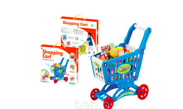 Игровой набор Тележка с набором продуктов / Игровая тележка