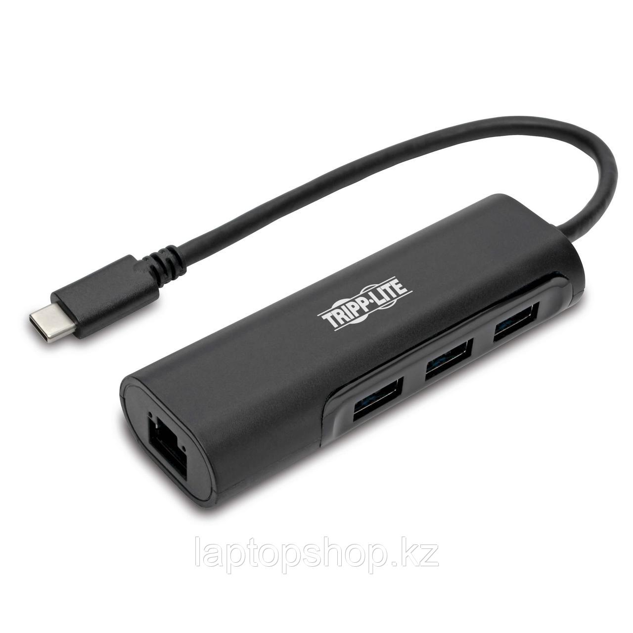 Адаптер  (расширитель портов) TrippLite 3-Port USB-C Hub with LAN Port (U460-003-3A1GB)