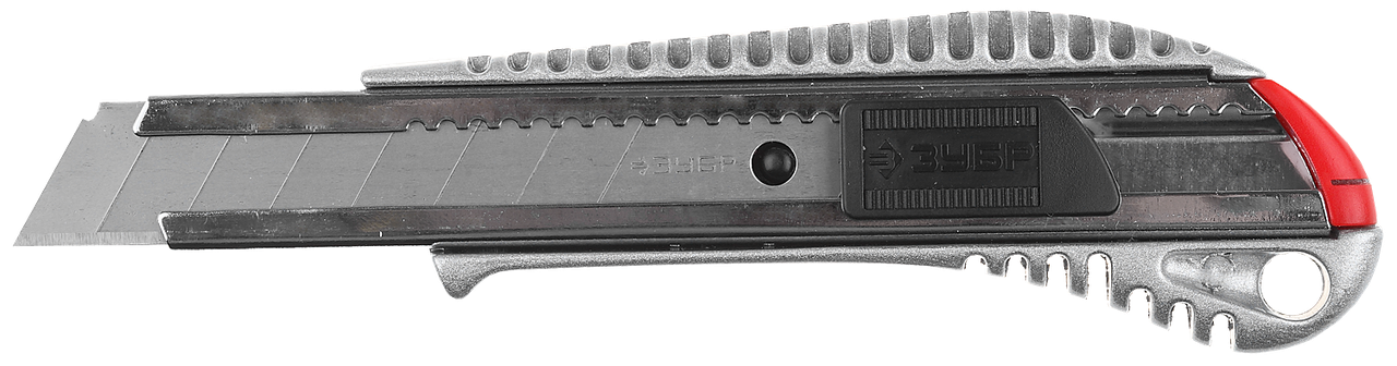 Металлический нож с автостопом ПРО-18А, сегмент. лезвия 18 мм, ЗУБР Профессионал - фото 1 - id-p35188957