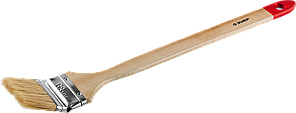 Кисть радиаторная угловая ЗУБР "УНИВЕРСАЛ-МАСТЕР", светлая натуральная щетина, деревянная ручка, 63мм         