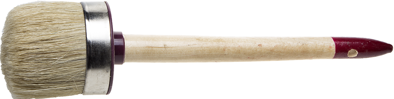Кисть круглая ЗУБР "УНИВЕРСАЛ - МАСТЕР", светлая щетина, деревянная ручка, №12, 45мм