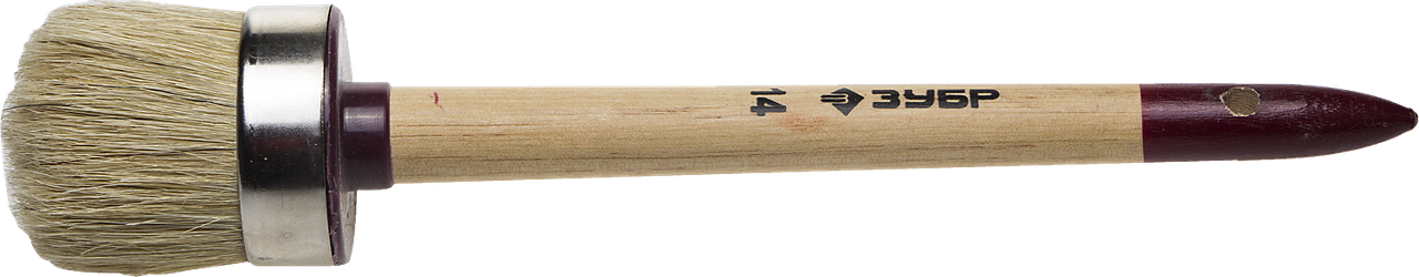 "УНИВЕРСАЛ - МАСТЕР" дөңгелек БИЗОН қылқаламы, ашық түсті қыл, ағаш сабы, №14, 50мм