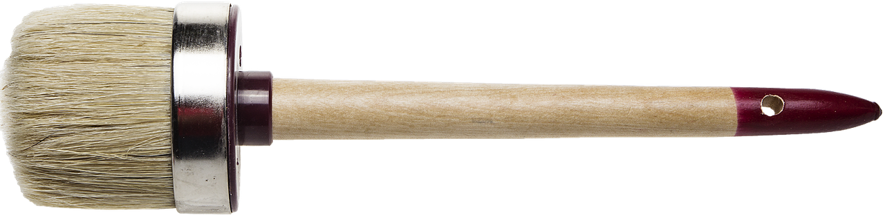 "УНИВЕРСАЛ - МАСТЕР" дөңгелек БИЗОН қылқаламы, ашық түсті қыл, ағаш сабы, №20х65мм