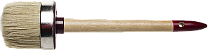 Кисть круглая ЗУБР "УНИВЕРСАЛ - МАСТЕР", светлая щетина, деревянная ручка, №20х65мм                           