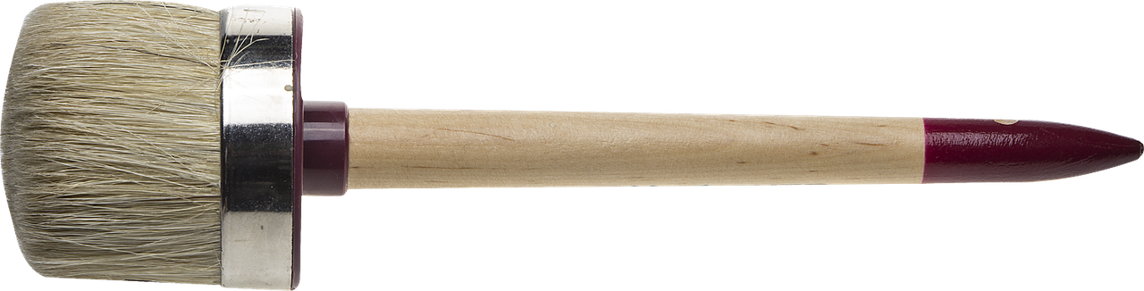 Кисть круглая ЗУБР "УНИВЕРСАЛ - МАСТЕР", светлая щетина, деревянная ручка, №22, 70мм