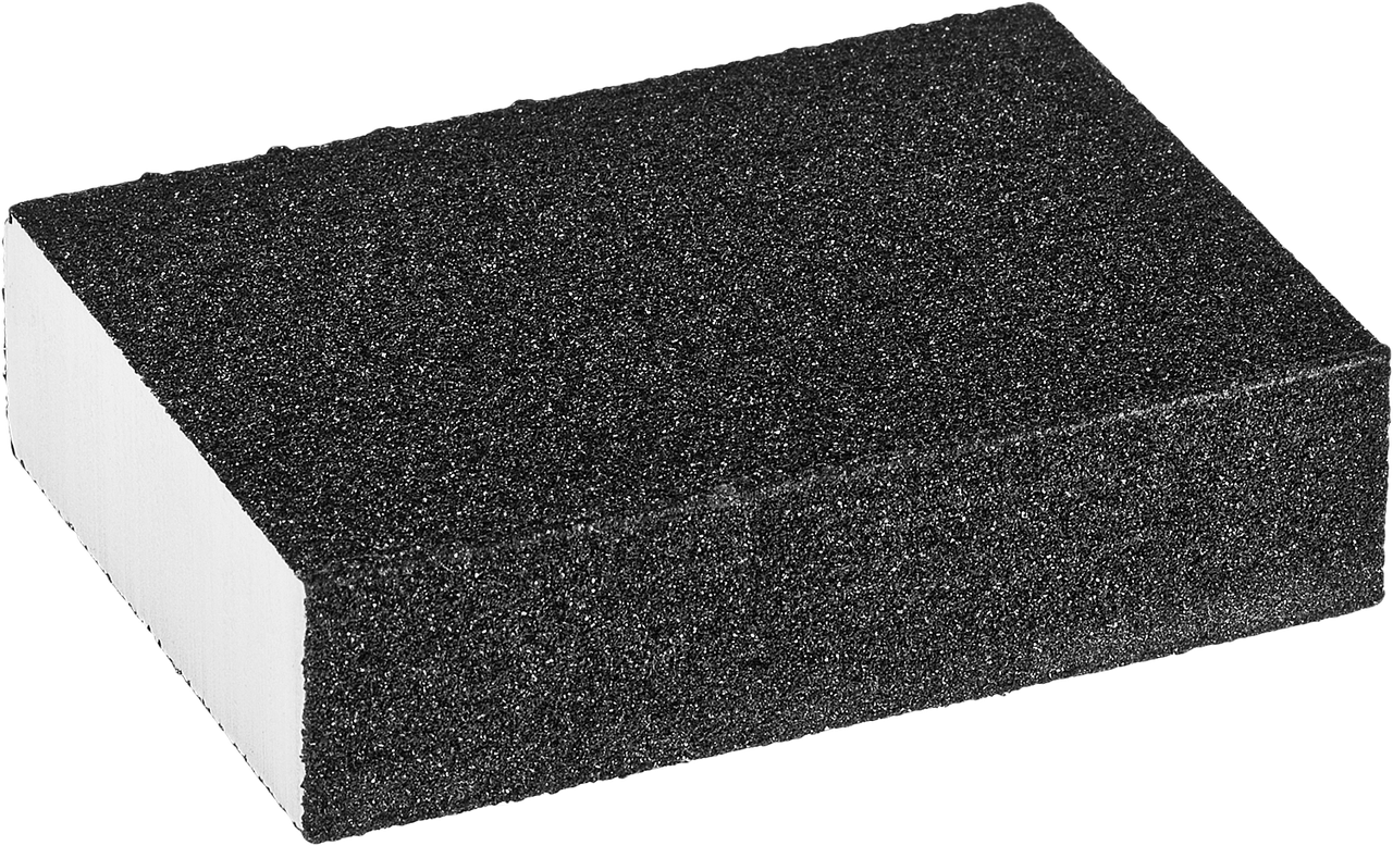 Губка шлифовальная ЗУБР "ЭКСПЕРТ" четырехсторонняя, SiC, средняя жесткость, Р80, 100х68х26 мм