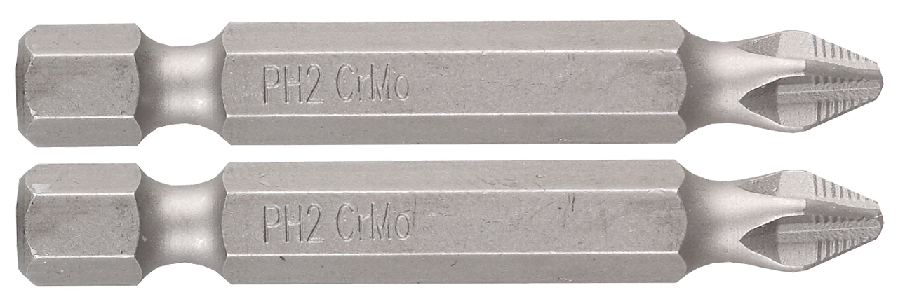 Биты ЗУБР "Мастер" кованые, хромомолибденовая сталь, тип хвостовика E 1/4", PH2, 50мм, 2шт