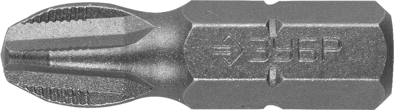 Биты ЗУБР "Мастер" кованые, хромомолибденовая сталь, тип хвостовика C 1/4", PH3, 25мм, 2шт