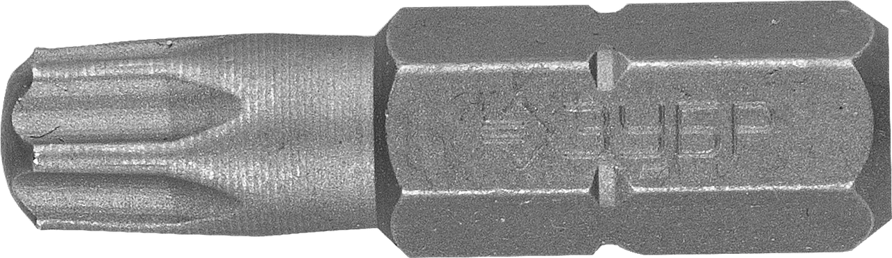 Биты ЗУБР "Мастер" кованые, хромомолибденовая сталь, тип хвостовика C 1/4", T30, 25мм, 2шт