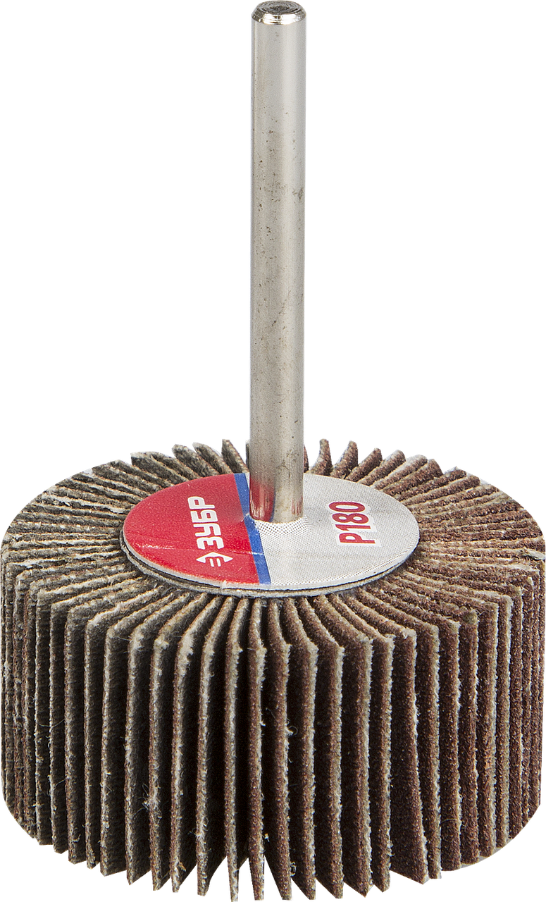 Круг шлифовальный ЗУБР "Мастер" веерный лепестковый, на шпильке, тип КЛО, зерно-электрокорунд нормальный,