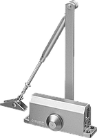 Доводчик дверной ЗУБР для дверей массой до 40 кг, цвет серебро, фото 1