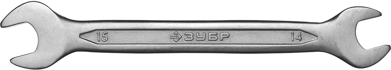 Рожковый гаечный ключ 14 x 15 мм, ЗУБР - фото 1 - id-p37032405