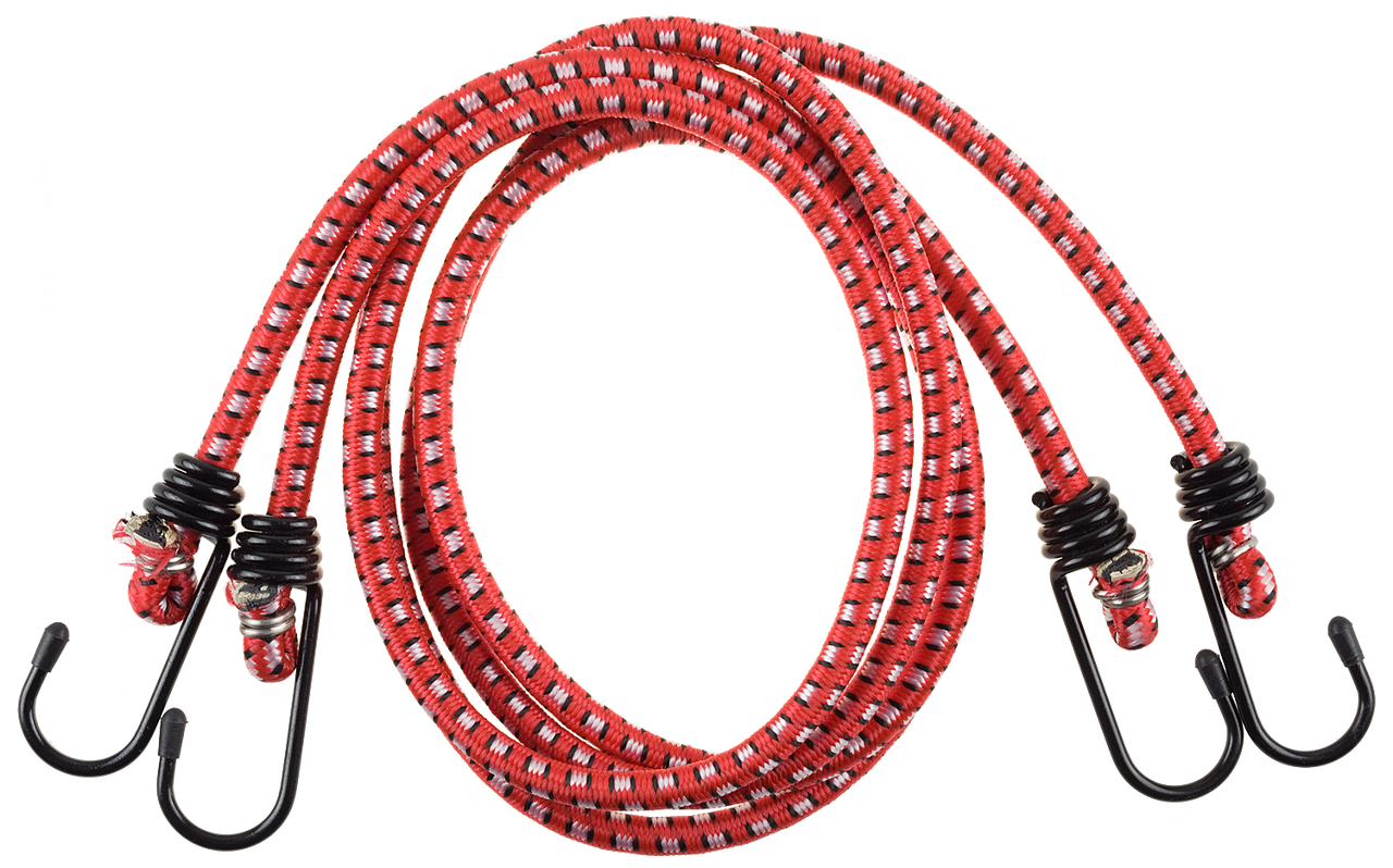Шнур ЗУБР "Мастер" резиновый крепежный со стальными крюками, 80 см, d 8 мм, 2 шт