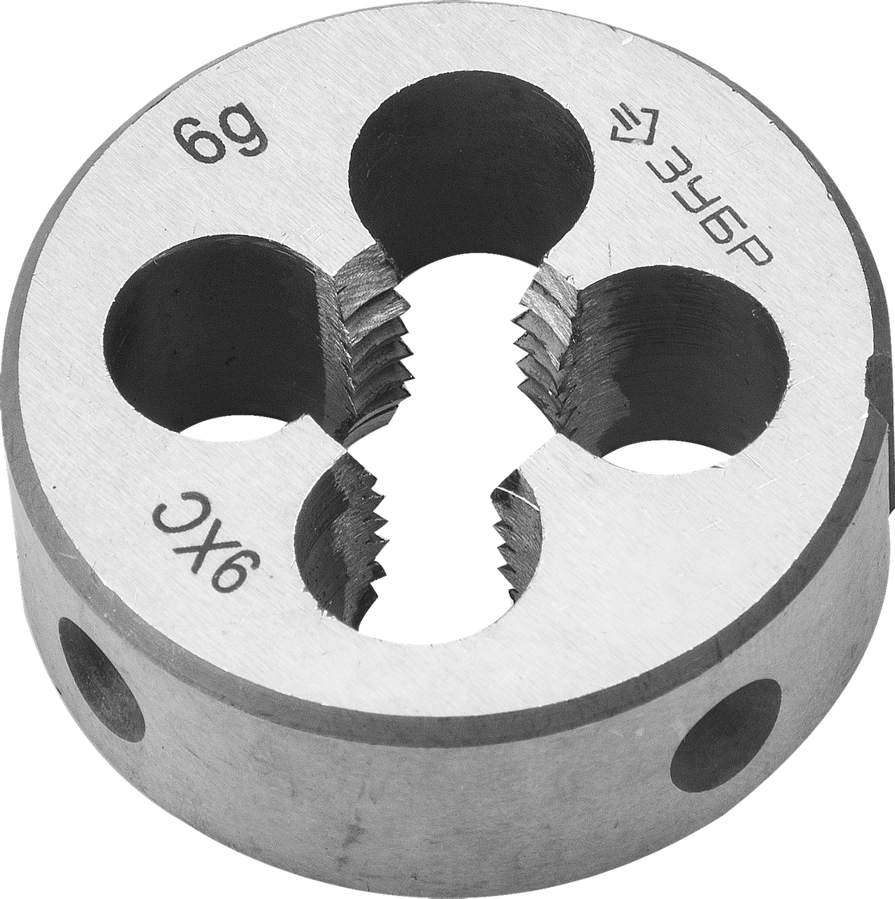 ЗУБР М10x1.5мм, плашка, сталь 9ХС, круглая ручная