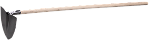 ЗУБР 170x180x1200 мм, мотыга с профилем лепесток, с деревянным черенком